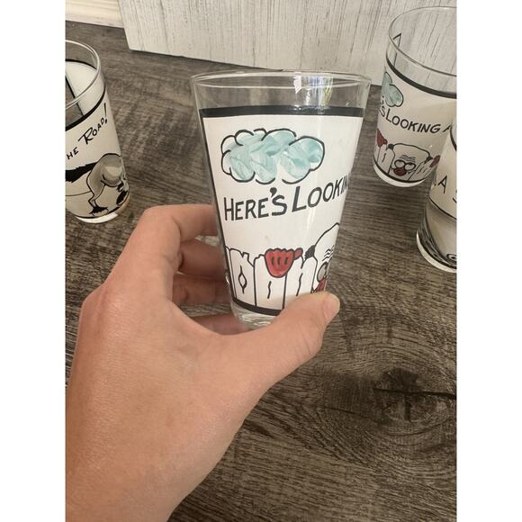 Vintage MCM Anchor Hocking Roving Eye Glasses Googly Here’s Looking At You RARE - Picture 5 of 13